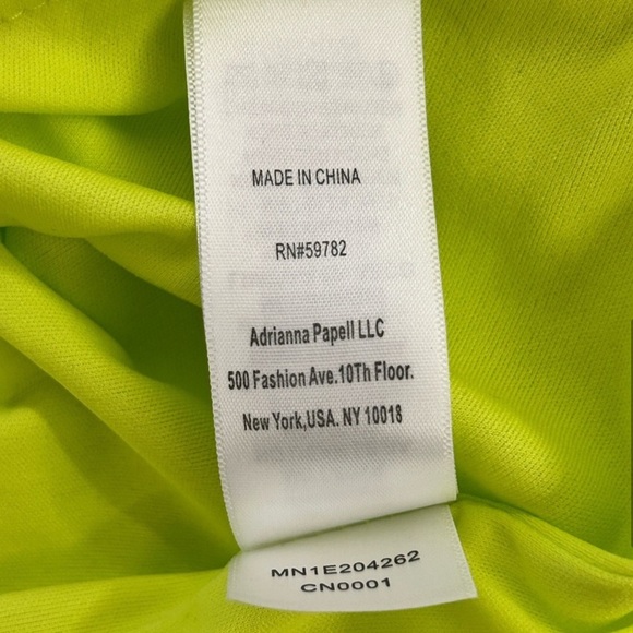 Aidan Mattox Vibrant Green Floral Asymmetrical Dress Women Size 6 - Picture 6 of 9